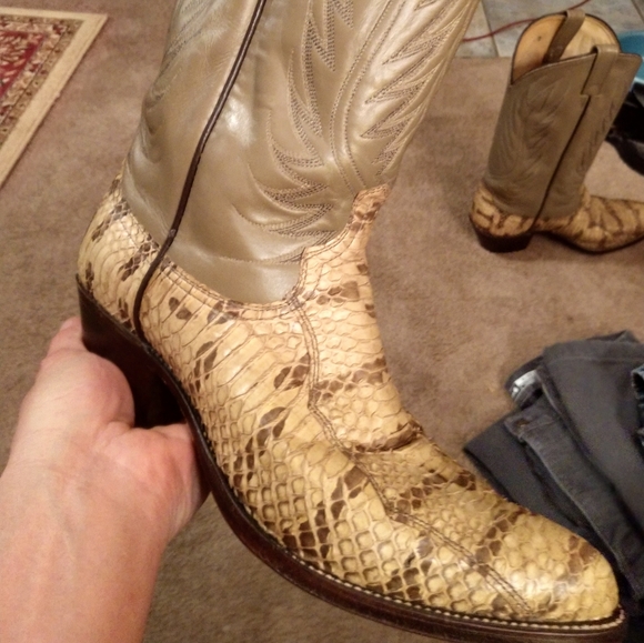 Rare genuine tiger snake skin boots (vintage) - Picture 2 of 10